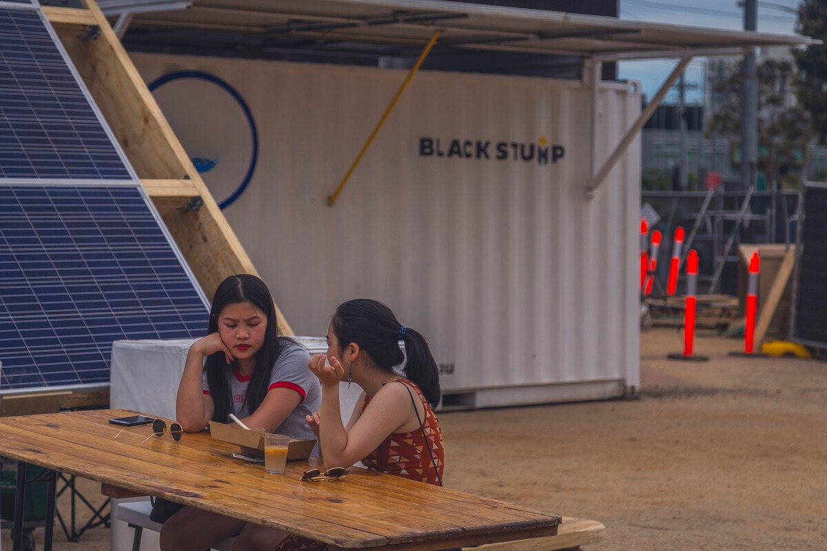 Solarator® Chiller seen behind festival attendees