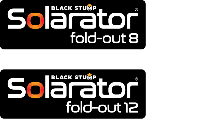 Fold out Solarator logos