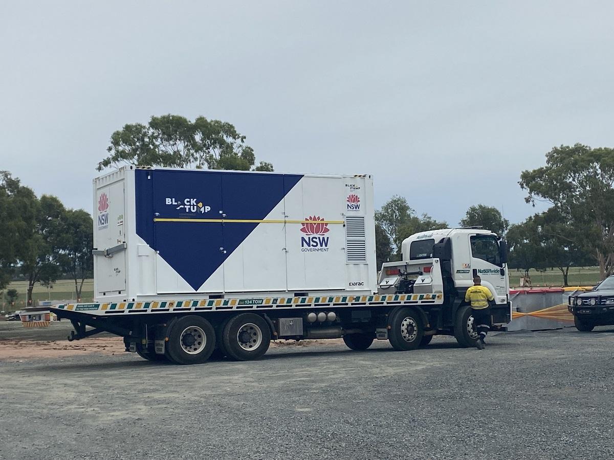 Image of Solarator 75 on flatbed truck